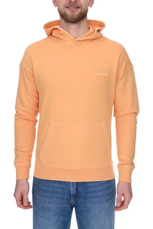 JACK & JONES JORNINE Herren Kapuzen-Pullover modischer Hoodie mit Kängurutasche 12240572 Orange