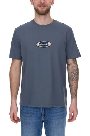 Timberland Heavyweight Herren T-Shirt mit gesticktem Logo auf der Front Sommer-Shirt TB0A67BS DH3 Dunkelgrau