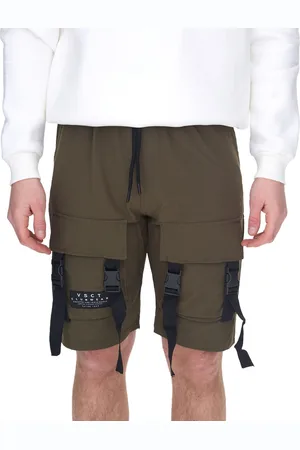 VSCT Spencer Herren Bermuda-Shorts Beintaschen mit Zierschnallen kurze Cargo-Hose 5643273 Khaki