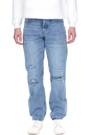 Only & Sons Edge Destroy Herren Denim-Jeans im Used-Look Baumwoll-Hose im 5-Pocket-Style Slim-Fit 22024607 Blau