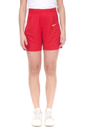 Nike Team Damen Sport-Shorts Basketball-Shorts mit Dri-Fit Trainings-Hose Fitness NT0212-657 Rot