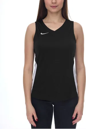 Nike Team Fitness Damen Tank-Top mit DryFit Sport-Shirt Trainings-Shirt NT0211-010 Schwarz/Weiß