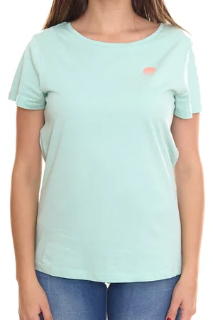 AJC Damen T-Shirt mit Vista Al Mar Rücken-Print kurzärmliges Sommer-Shirt 35732517 Mint-Grün