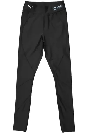 PUMA X Mercedes-Benz AMG Petronas F1 Damen Leggings mit Logo Print und Patch am Bund Sport-Hose Fitness-Leggings 701225489 001 Schwarz