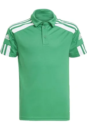 adidas Squadra 21 Kinder atmungsaktives Polo-Shirt mit AEROREADY-Technologie Sport-Shirt für Jungen und Mädchen Kurzarm-Shirt GP6424 Grün/Weiß