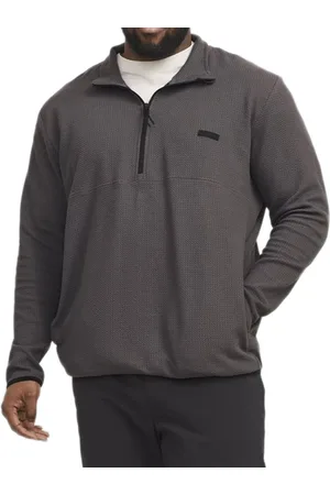 JACK & JONES Herren schlichter Troyer-Pullover Baumwoll-Pullover mit Stehkragen Langarm-Shirt 12266649 Grau