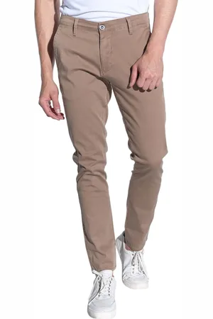 Steffen Klein Herren Baumwoll-Hose elegante Chino-Hose Stoff-Hose 2883 Hellbraun