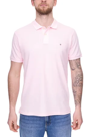 GANT Herren Polo-Shirt Regular Fit Baumwoll-Shirt Kurzarm-Shirt Basic-Shirt 2201 637 Rosa