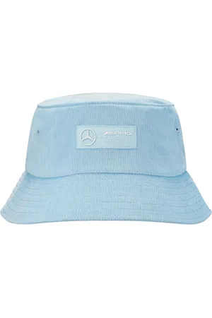 Mercedes AMG PETRONAS Retro Corduroy Bucket-Hat Sommer-Hut aus Cord Fischer-Hut Angler-Hut OneSize Pastell 701222358 003 Blau
