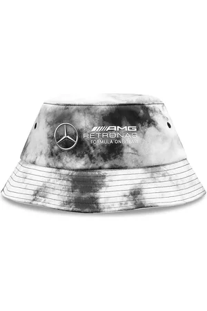 Mercedes AMG PETRONAS Tie Dye Bucket-Hat Sommer-Hut Fischer-Hut Angler-Hut OneSize 701222351 001 Schwarz/Weiß