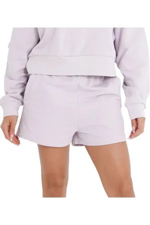 Sixth June Damen Baumwoll-Shorts Sport-Shorts Fitness-Shorts Freizeit-Jogger kurze Hose W33813EST Violett
