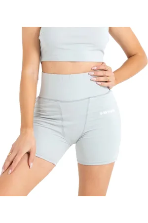 Sixth June Damen Sport-Shorts Leggings kurze Baumwoll-Hose Fitness-Shorts 32947 Grau