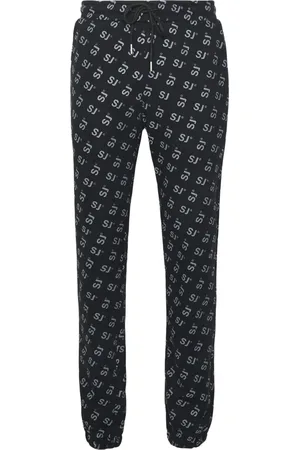 Sixth June Herren Sweat-Jogger Baumwoll-Jogger Freizeit-Hose Jogging-Hose Homewear 22664 Schwarz