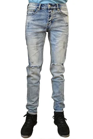 Sixth June Herren Denim-Hose Slim Fit Baumwoll-Hose Skinny Freizeit-Jeans Alltags-Hose M2871HDE Blau