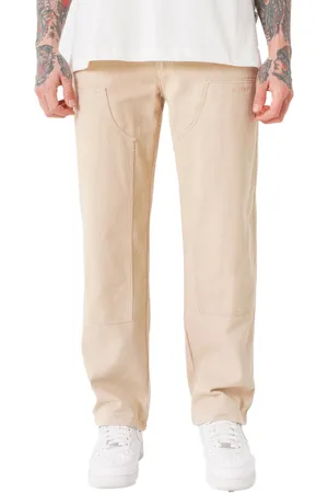 Sixth June Herren Zimmermanns-Hose Taschendetails Freizeit-Hose Arbeits-Hose 23396 Beige
