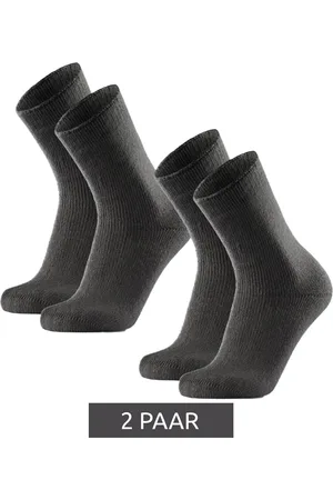 DANISH ENDURANCE 2 Paar Anti-Slip Heat Socks Damen und Herren Thermo-Socken mit Fleecefutter Anti-Rutsch 165000 Grau