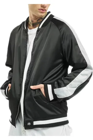Sixth June Herren College-Jacke stylische Frühlings-Jacke Übergangs-Jacke M3199CJA Schwarz/Weiß