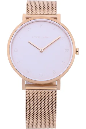 Pierre Cardin Damen Armband-Uhr schlichtes Ziffernblatt analoge Quarz-Uhr mit Edelstahl-Armband 3ATM 39mm CBV.1055 Rosa