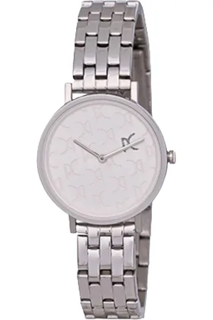 Pierre Cardin Damen Armband-Uhr mit Marken-Kürzel-Print analoge Quarz-Uhr 3ATM 31mm CBV.1539 Silber