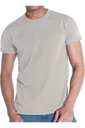 Course Herren T-Shirt mit Krempelarm Baumwoll-Shirt Rundhals-Shirt 900910 Beige