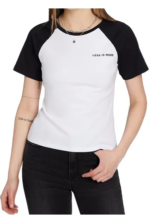 AJC T-Shirt Baumwoll-Shirt Kurzarm-Shirt stylisches Rundhals-Shirt 68660538 Weiß