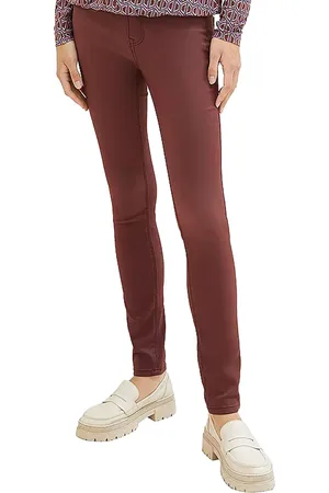 TOM TAILOR Damen Skinny-Jeans modische Alltags-Hose im 5-Pocket-Style 99046345 Weinrot