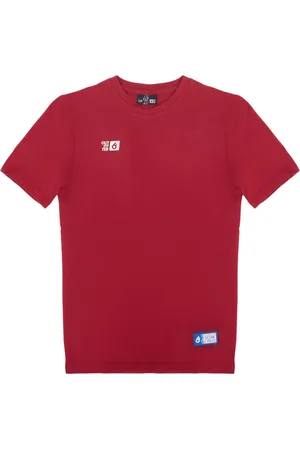 Outfitter OCEAN FABRICS TAHI Kinder T-Shirt nachhaltiges Mädchen und Jungen Präsentations-Shirt Sommer-Shirt Sport OUT-K-1020-OTW-36 Rot