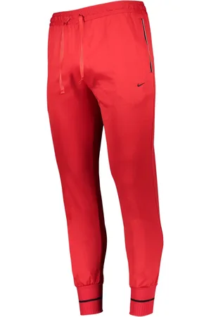 Nike Strike 22 Herren Fußball-Hose mit Baumwollanteil moderne Jogging-Hose Sweat-Pants mit Reißverschluss-Taschen DH9386-657 Rot