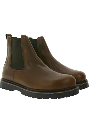 Birkenstock Highwood Herren Echtleder-Schuhe Alltags-Stiefel Chelsea-Schuhe Schlupf-Schuhe Normale Weite 1025718 Braun