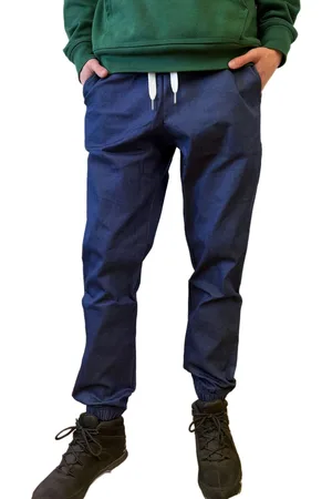 Rockupy Herren Baumwoll-Hose Freizeit-Hose stylische Jogging-Hose Jogger Jogpant RPU20_040702 Dunkelblau