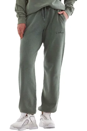 Rockupy Herren Baumwoll-Jogger moderne Jogging-Hose Freizeit-Hose Home-Wear UNI-130201 606 Khaki