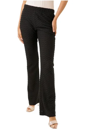 Aniston CASUAL Damen Bootcut-Hose lässige Schlupfhose 22584447 Schwarz