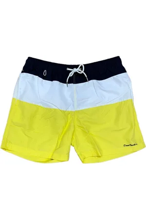 Pierre Cardin Herren Schwimm-Hose Badehose stylische Schwimm-Shorts LA206583 Gelb/Weiß/Navy