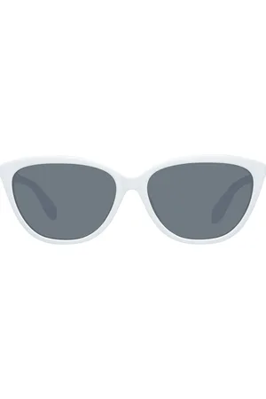 adidas Damen Sonnen-Brille mit verspiegelten grauen Gläsern und weißen Bügeln Sommer-Brille Filterkategorie 3 EY0433 Weiß