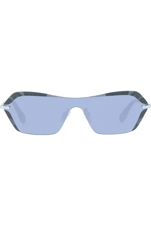 adidas Damen Sonnenbrille Strand-Brille mit rechteckigen Gläsern Filterkategorie 2 Urlaubs-Brille EW3512 Grau/Grün