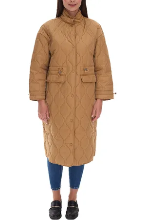 Tamaris Damen Stepp-Jacke lange Outdoor-Jacke Alltags-Jacke 34849367 Braun