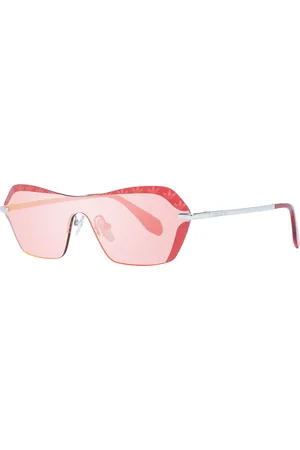 adidas Sonnen-Brille Damen mit roten Gläsern und roten Bügeln UVA & UVB Schutz Freizeit-Brille OR0015 0068U Rot