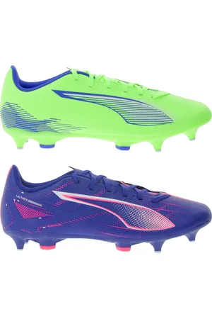 PUMA ULTRA 5 PLAY MxSG Fußball-Schuhe mit festen Metallstollenspitzen Trainings-Schuhe Sport-Schuhe Schnür-Schuhe Fitness-Zubehör 107904 Neon-Grün/Blau oder Lila/Pink