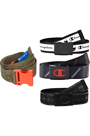 Champion Gewebe-Gürtel für Damen und Herren Steckschnallen-Gürtel Alltags-Gürtel Stoff-Gürtel in Oliv-Grün oder Schwarz mit verschiedenen Details