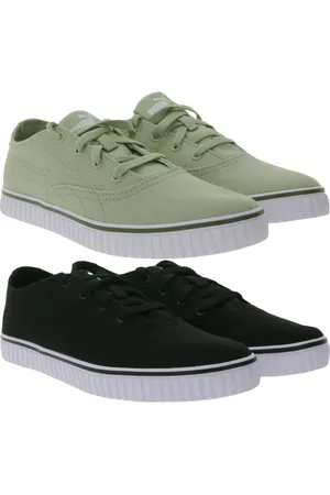 PUMA Ever Tekkie Damen und Herren Schuhe modische Sneaker Stoff-Schuhe 383032 in Schwarz oder Oliv-Grün