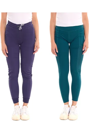 FAYN SPORTS Damen Leggings in Grün oder Jogginghose in Navy Trainings-Hosen