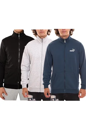 PUMA Men Ess 2 Col Track Jacket nachhaltige Herren Sweat-Jacke Trainings-Jacke Baumwolle 67963 Grau, Schwarz oder Dunkelblau