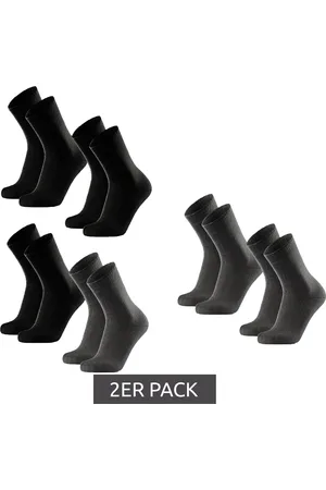DANISH ENDURANCE 2 Paar Anti-Slip Heat Socks Damen und Herren Thermo-Socken mit Fleecefutter Anti-Rutsch 165000 Schwarz, Grau oder Schwarz/Grau
