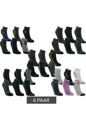 UNCLE SAM 6 Paar Herren Baumwoll-Socken Sport-Socken Sneaker-Socken Schwarz/Grau/Blau/Rot/Orange in verschiedenen Modellen