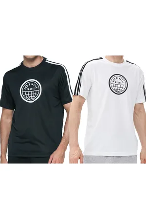 adidas PrimeBlue End Plastic Waste 3-Stripes Graphic Tee Herren T-Shirt nachhaltiges Trainings-Shirt mit AeroReady Weiß oder Schwarz