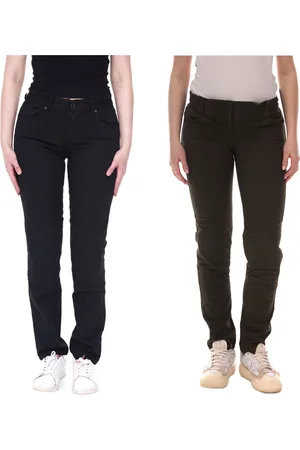 Dainese Classic Slim Lady Tex Damen Motorrad-Hose mit Pro-Shape 2.0-Protektoren Motorrad-Jeans Motorsport-Hose 202755152 Schwarz oder Grün