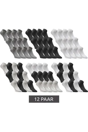 JACK & JONES 12 Paar Short Sock Sneaker-Socken Sport-Strümpfe Baumwoll Quarter-Socken 12260511 in Schwarz, Grau, Weiß oder im Mix