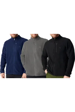 DANISH ENDURANCE Nachhaltige Herren Fleece-Jacke Oeko-Tex zertifiziert 154000 Schwarz, Blau oder Grau