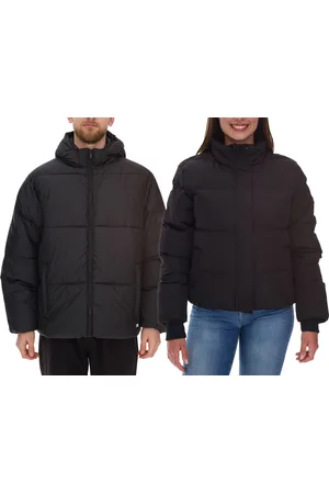 Cars Soymas Herren oder Caley Damen gesteppte Alltags-Jacke Puffer-Jacke mit abnehmbarer Kapuze oder Stehkragen Herbst-Jacke Stepp-Jacke Schwarz