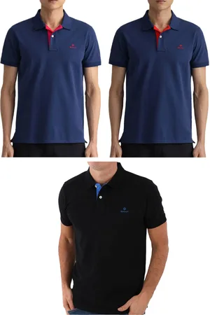 GANT Herren Polo-Shirt Regular Fit Polo-Hemd Baumwoll-Shirt 2052003 in Blau, Schwarz oder Creme-Weiß